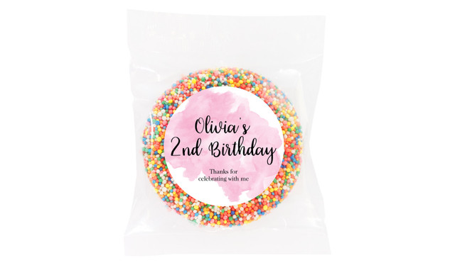 A Splash Of Watercolour In Pink Giant Chocolate Freckle