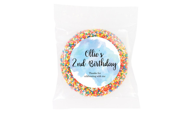 A Splash Of Watercolour In Blue Giant Chocolate Freckle