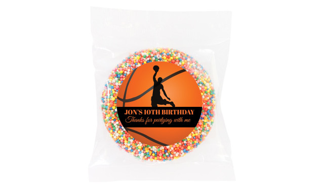 Basketball Birthday Personalised Chocolate Freckle