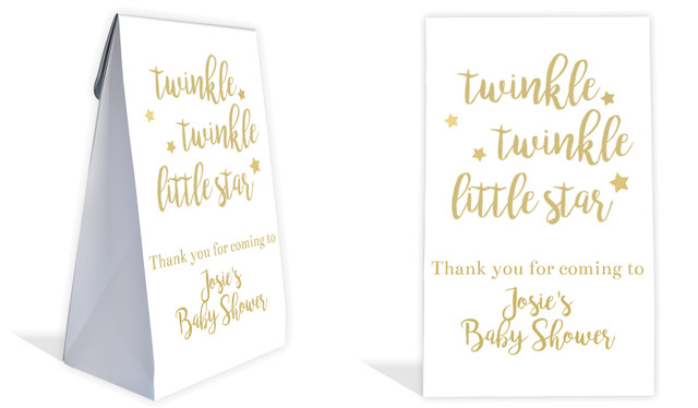 Twinkle Twinkle Baby Shower Personalised Gusset Favour Bag