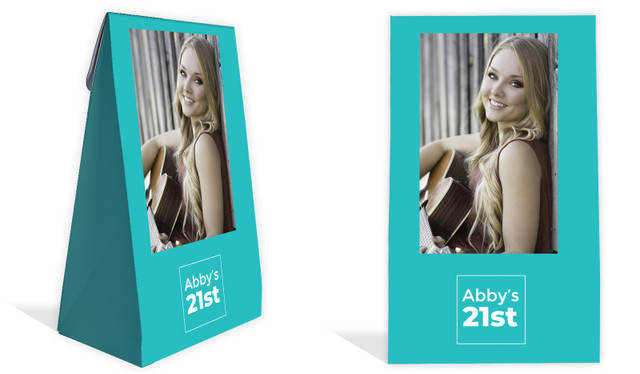 A Photo Vertical Personalised Gusset Favour Bag