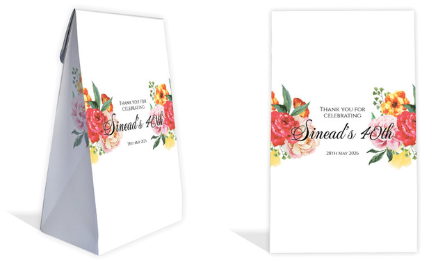 In Bloom Personalised Gusset Favour Bag