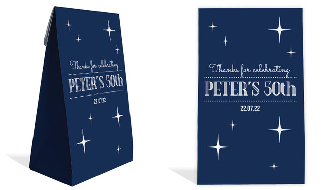 Old Stars Personalised Gusset Favour Bag