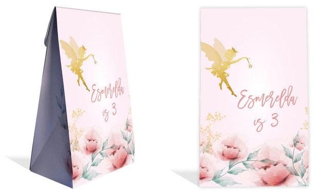 Little Fairy Kids Party Personalised Gusset Favour Bag