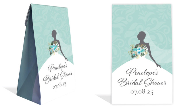 Bridal Dress Bridal Shower Personalised Gusset Favour Bag