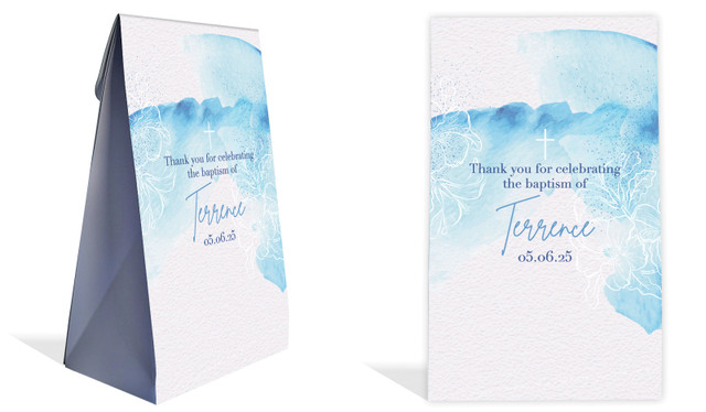River Run Christening Personalised Gusset Favour Bag