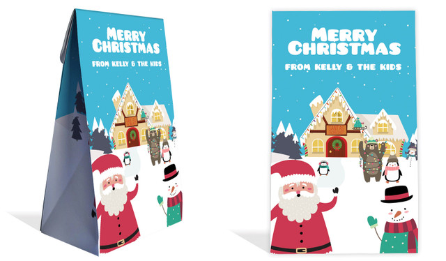 At The North Pole Christmas Personalised Gusset Favour Bag
