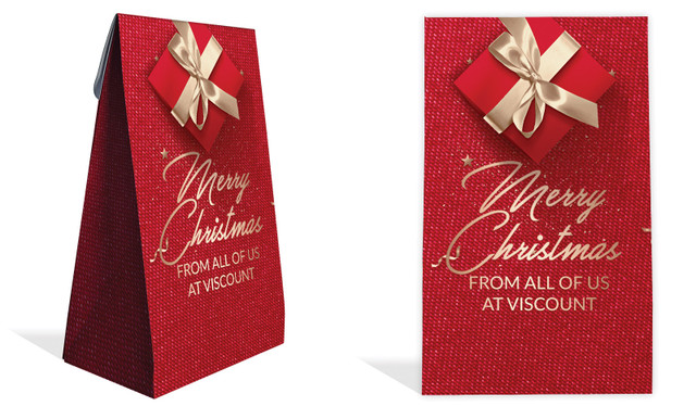 Glossy Gift Red Christmas Personalised Gusset Favour Bag