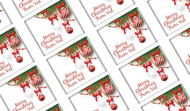 White Baubles Christmas Custom Mini Chocolates