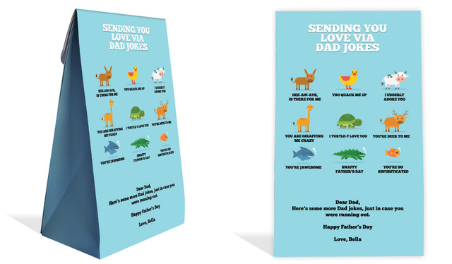 Dad Jokes Fathers Day Personalised Gusset Favour Bag