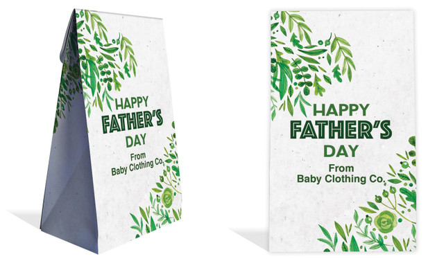Garden Greenery Fathers Day Personalised Gusset Favour Bag