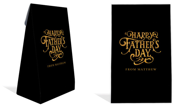 Golden Emblem Fathers Day Personalised Gusset Favour Bag