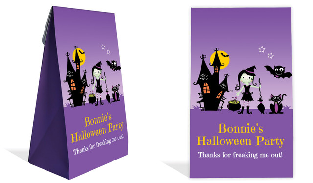 Halloween Witch Halloween Personalised Gusset Favour Bag