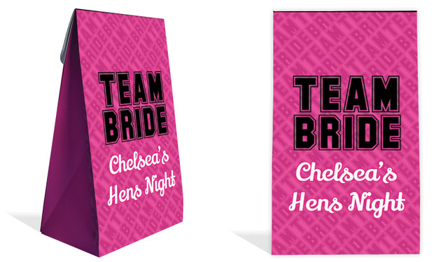 Team Bride Hens Night Personalised Gusset Favour Bag