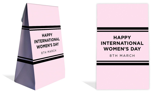 Chic International Womens Day Personalised Gusset Favour Bag