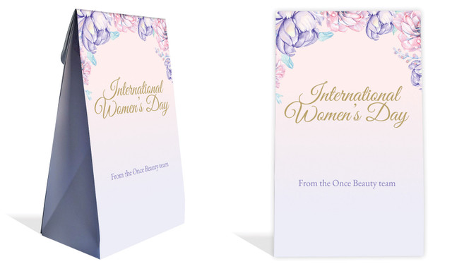 Lilac International Womens Day Personalised Gusset Favour Bag