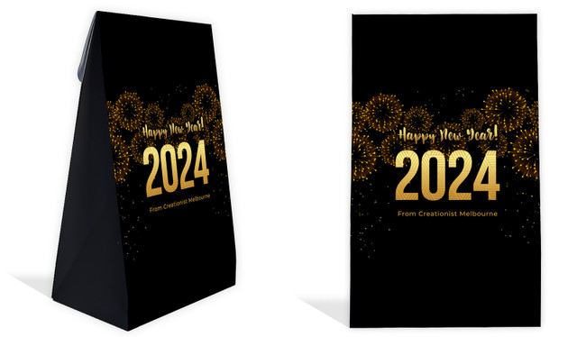 Black And Gold New Years Eve Personalised Gusset Favour Bag