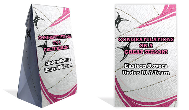 Netball Ball Personalised Gusset Favour Bag