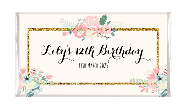 Spring Florals Custom Birthday Chocolates