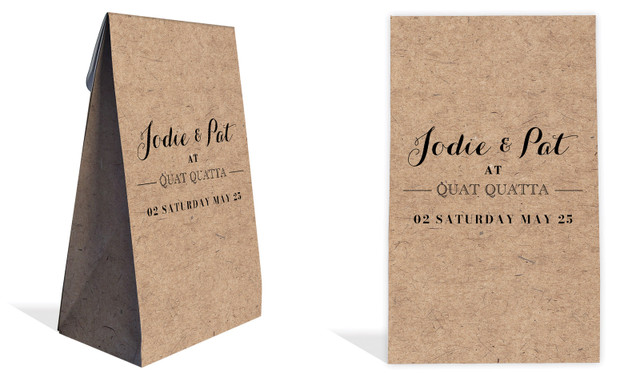 Location Centric Wedding Personalised Gusset Favour Bag