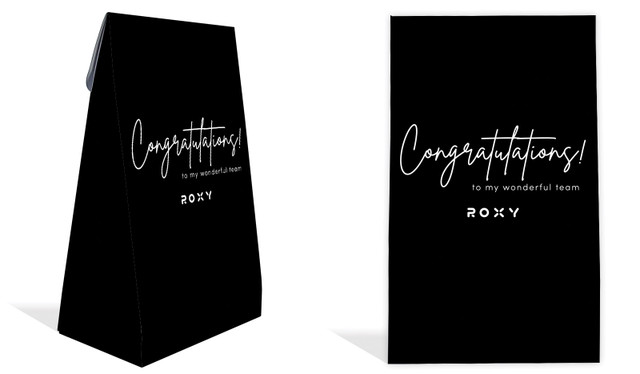 Signature Black Congratulations Personalised Gusset Favour Bag