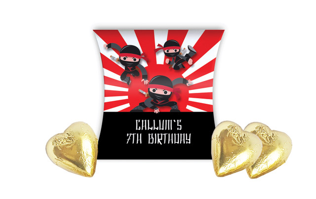 Ninja Kids Party Personalised Pillow Boxes