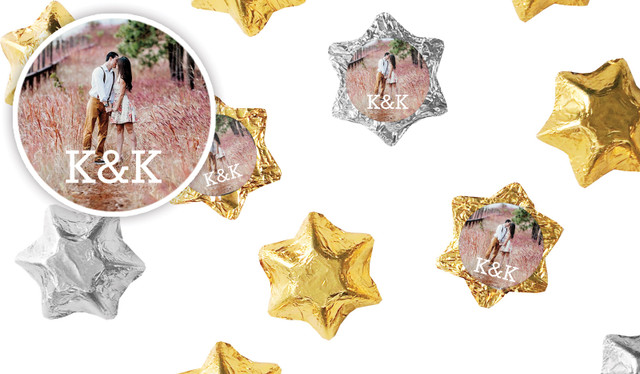 All You Need Is Love Engagement Personalised Foil Chocolate Stars