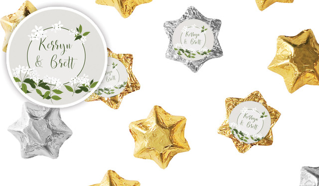 Jasmine Engagement Personalised Foil Chocolate Stars