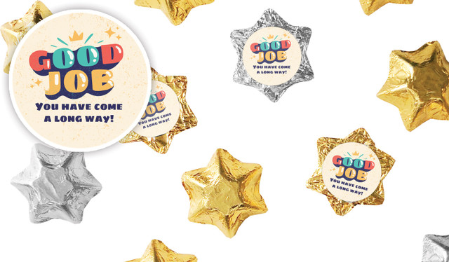 Old School Congratulations Foil Chocolate Stars