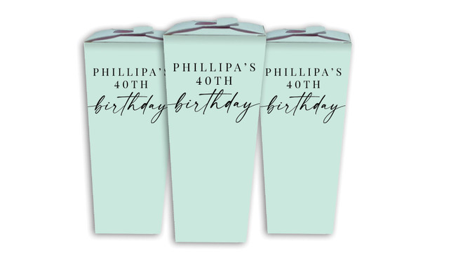 Flowing Mint Personalised Chocaboxes