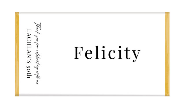 Guest Centric Personalised Chocolate Bar Birthday Favour