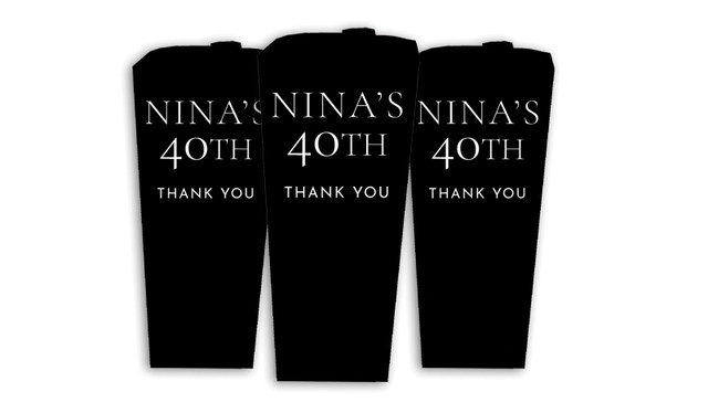 Right Aligned Black Birthday Personalised Chocaboxes