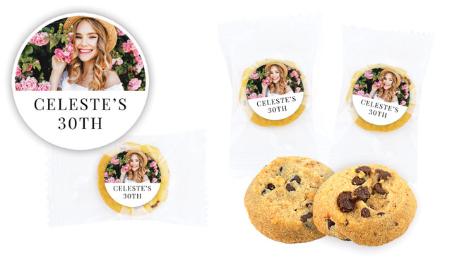 Simple Photo Birthday Personalised Bite-Size Cookie 5g