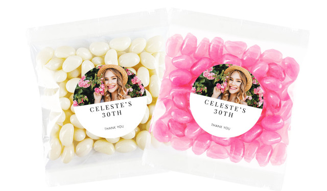 Simple Photo Birthday Personalised Lolly Bag