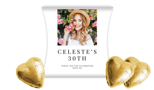 Simple Photo Birthday Personalised Pillow Boxes