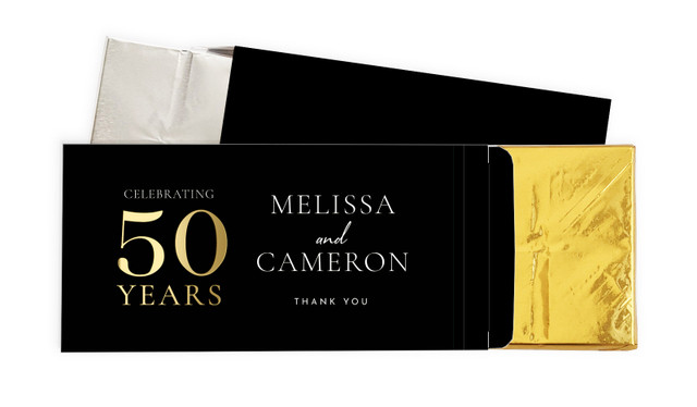 Big 50 Anniversary Personalised Chocolate Bar In A Box