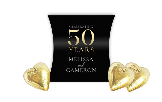 Big 50 Anniversary Personalised Pillow Boxes