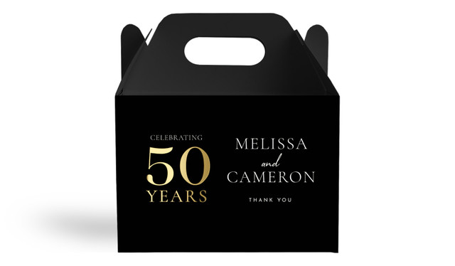 Big 50 Anniversary Personalised Gable Favour Box