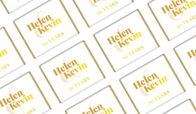 Bold Names Anniversary Personalised Mini Chocolates
