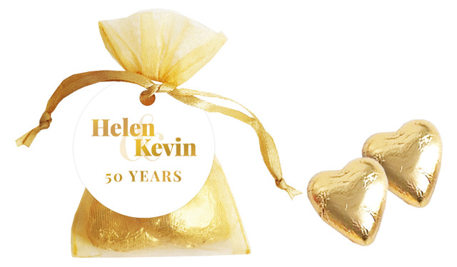 Bold Names Anniversary Personalised Organza Bag