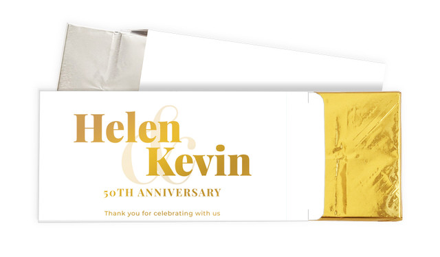 Bold Names Anniversary Personalised Chocolate Bar In A Box