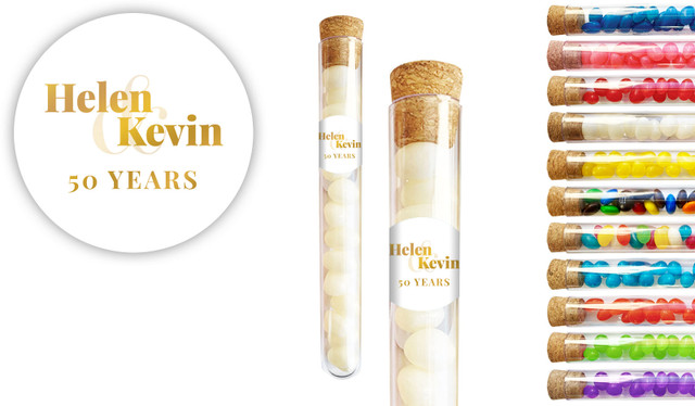 Bold Names Anniversary Personalised Test Tubes