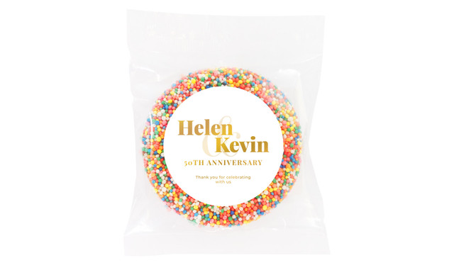 Bold Names Anniversary Personalised Chocolate Freckle