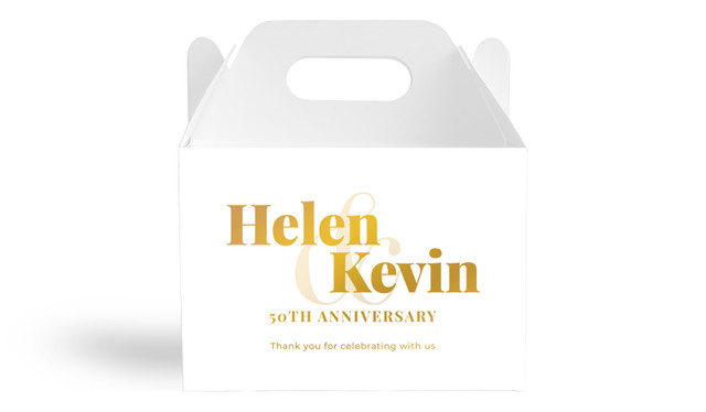 Bold Names Anniversary Personalised Gable Favour Box