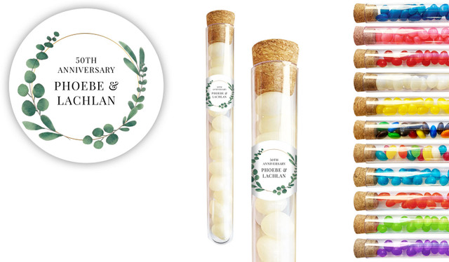 Eucalyptus Anniversary Personalised Test Tubes