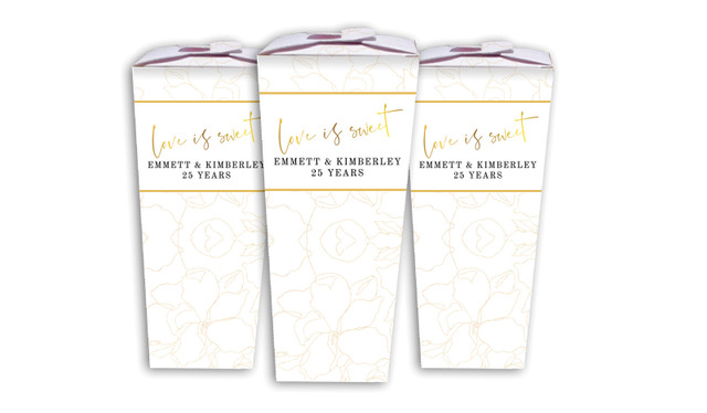 Love Is Sweet Anniversary Personalised Chocaboxes