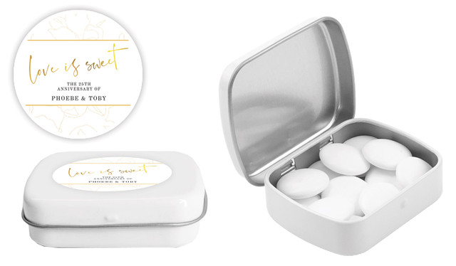 Love Is Sweet Anniversary Personalised Mint Tins