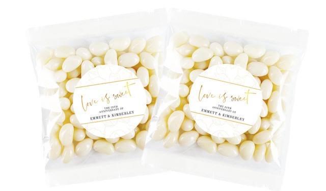 Love Is Sweet Anniversary Personalised Lolly Bag