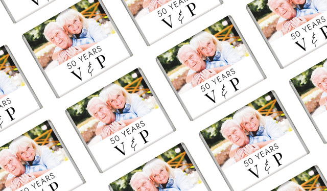 Simple Photo Anniversary Personalised Mini Chocolates