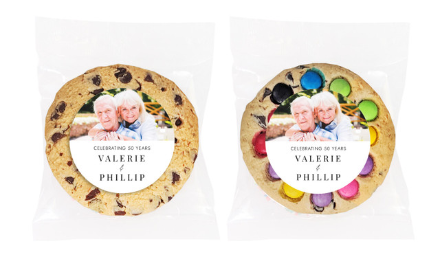 Simple Photo Anniversary Personalised Cookie